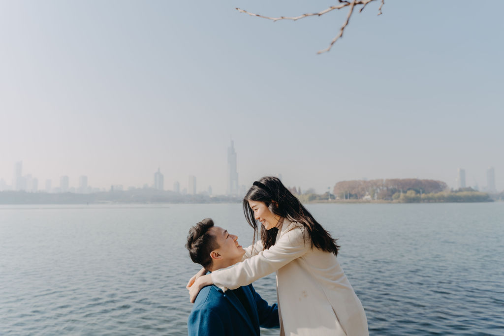Intimate Proposal • Nanjing • Blue Coat Flowers #3